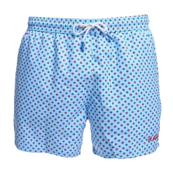 E.Marinella Costumi Da Uomo|COSTUME DA BAGNO AZZURRO Microfantasia fiore