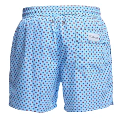 E.Marinella Costumi Da Uomo|COSTUME DA BAGNO AZZURRO Microfantasia fiore
