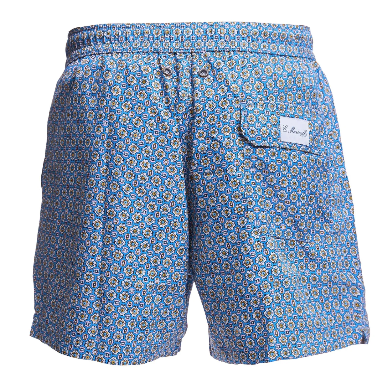 E.Marinella Costumi Da Uomo|COSTUME DA BAGNO AZZURRO POLVERE Macrofantasia fiore