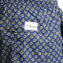 E.Marinella Costumi Da Uomo|COSTUME DA BAGNO BLU Macrofantasia fiore
