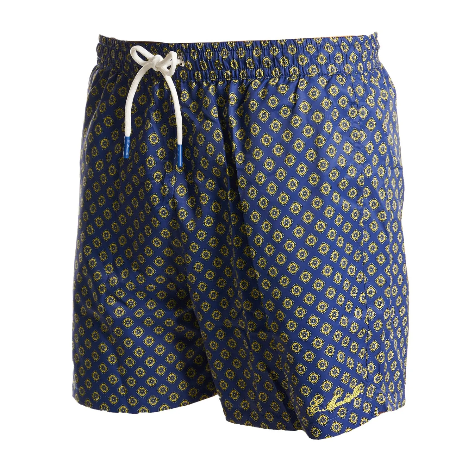 E.Marinella Costumi Da Uomo|COSTUME DA BAGNO BLU Macrofantasia fiore