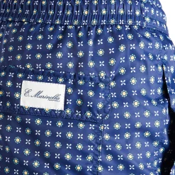 E.Marinella Costumi Da Uomo|COSTUME DA BAGNO BLU Microfantasia fiore