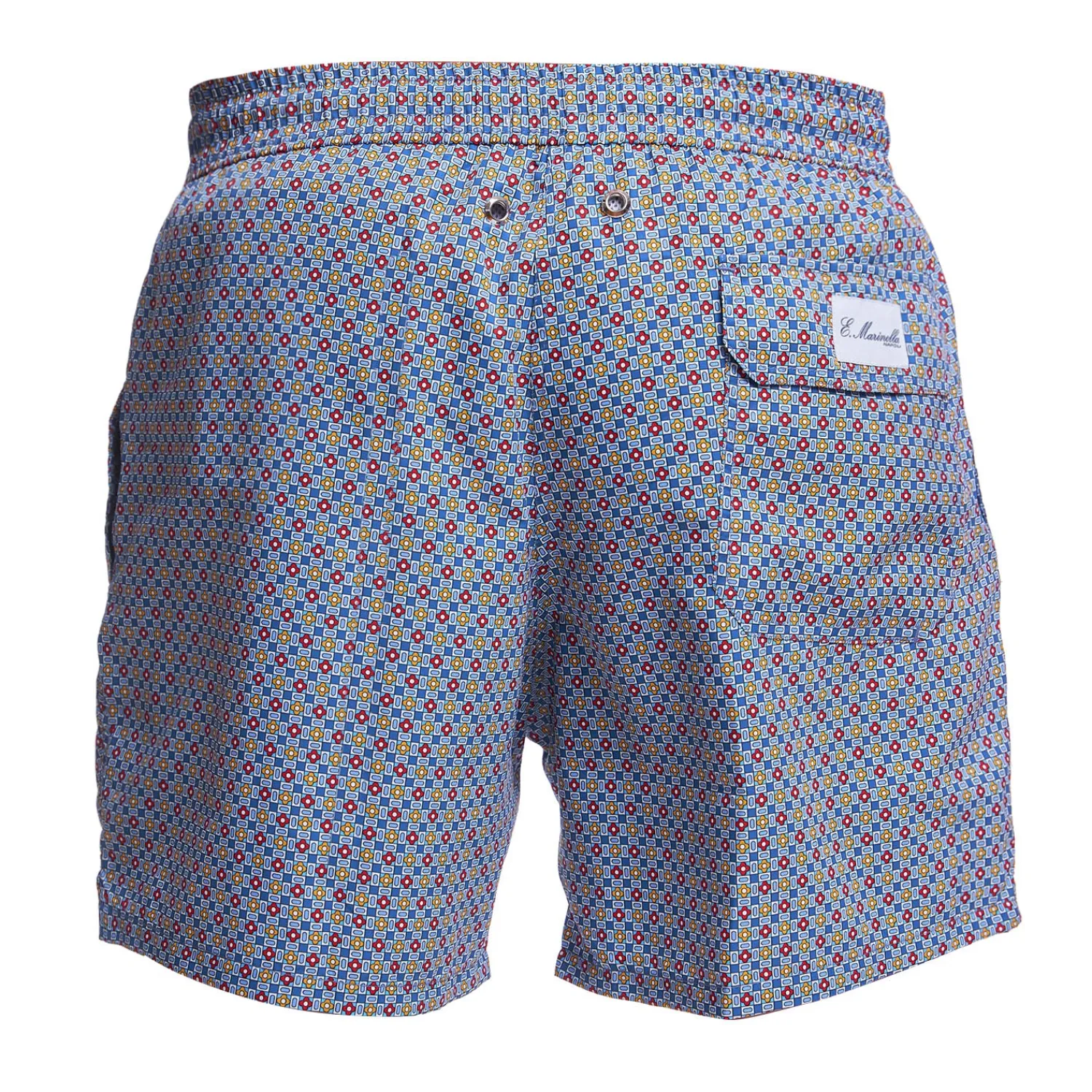 E.Marinella Costumi Da Uomo|COSTUME DA BAGNO BLU Microfantasia fiore