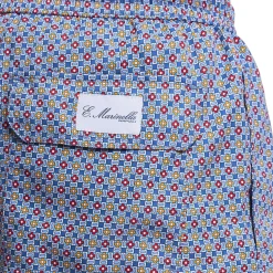 E.Marinella Costumi Da Uomo|COSTUME DA BAGNO BLU Microfantasia fiore