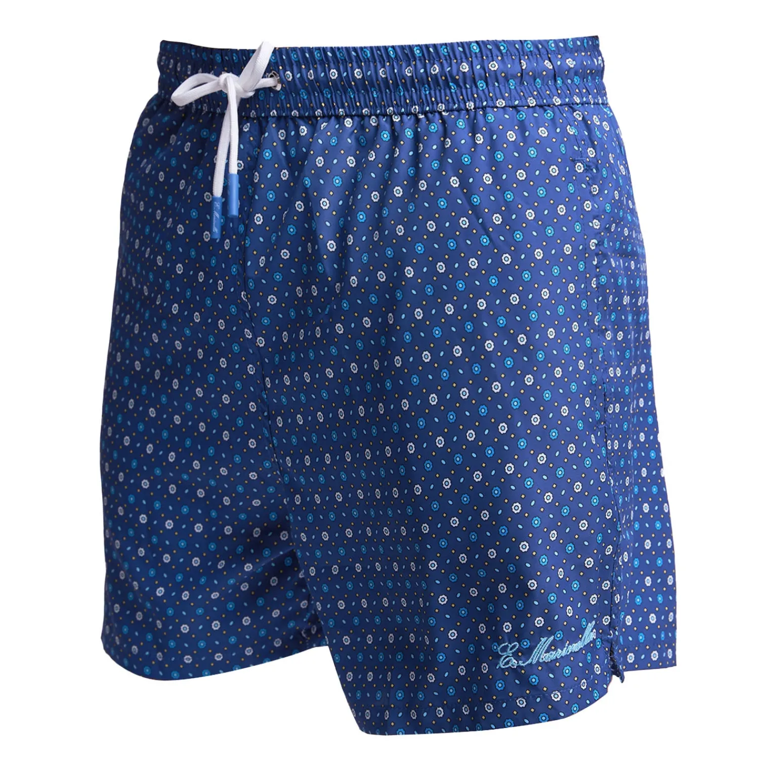E.Marinella Costumi Da Uomo|COSTUME DA BAGNO BLU Microfantasia fiore