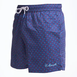 E.Marinella Costumi Da Uomo|COSTUME DA BAGNO BLU Microfantasia fiore