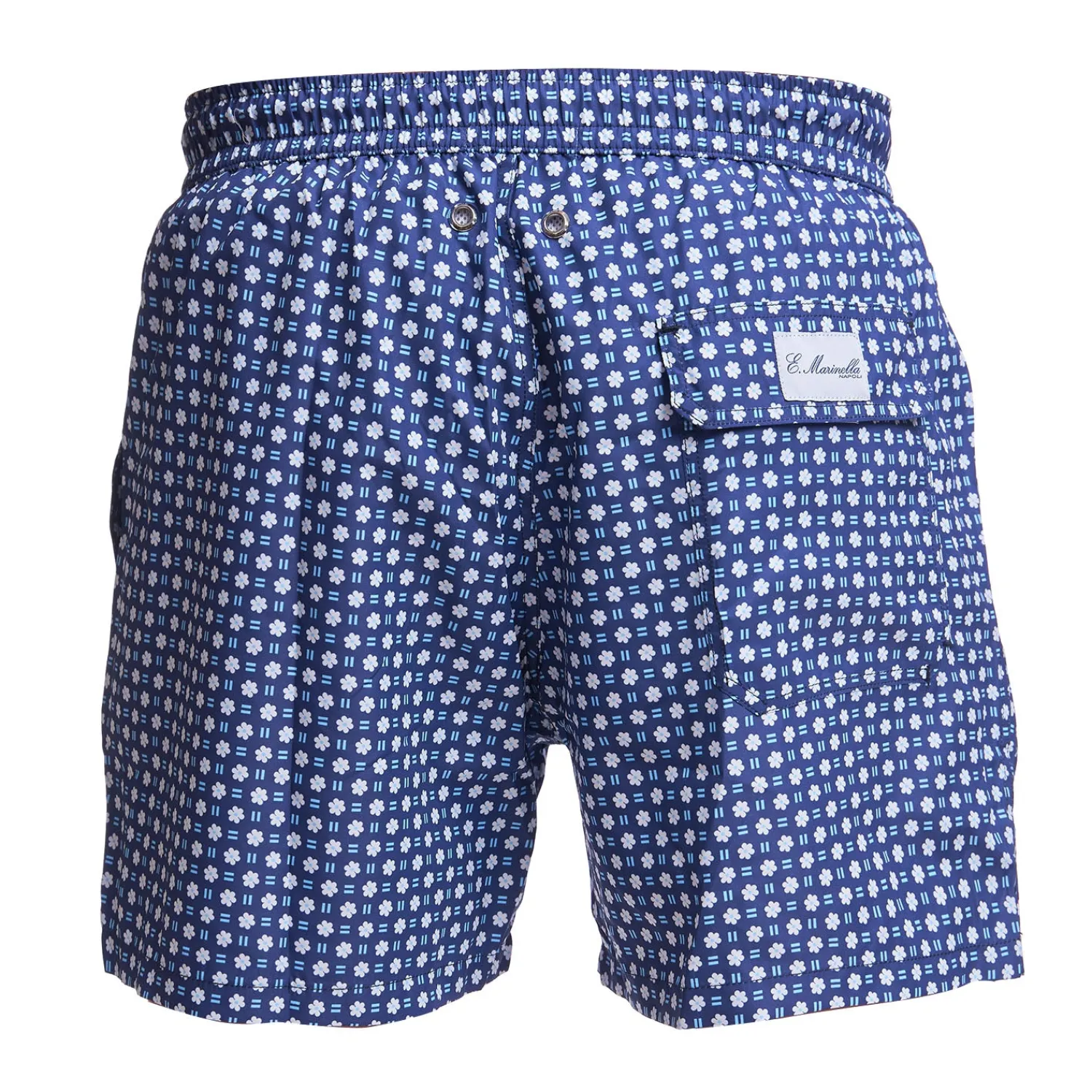 E.Marinella Costumi Da Uomo|COSTUME DA BAGNO BLU SCURO Macrofantasia fiore