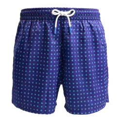E.Marinella Costumi Da Uomo|COSTUME DA BAGNO BLU SCURO Macrofantasia fiore