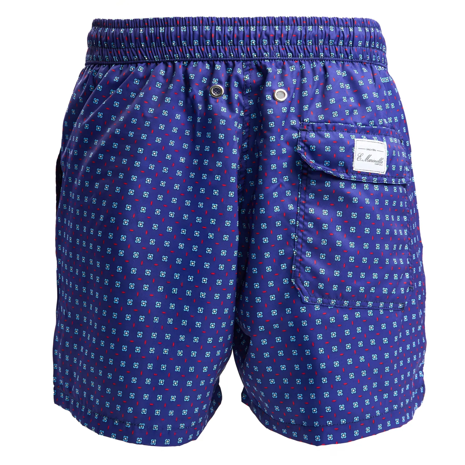 E.Marinella Costumi Da Uomo|COSTUME DA BAGNO BLU SCURO Macrofantasia fiore