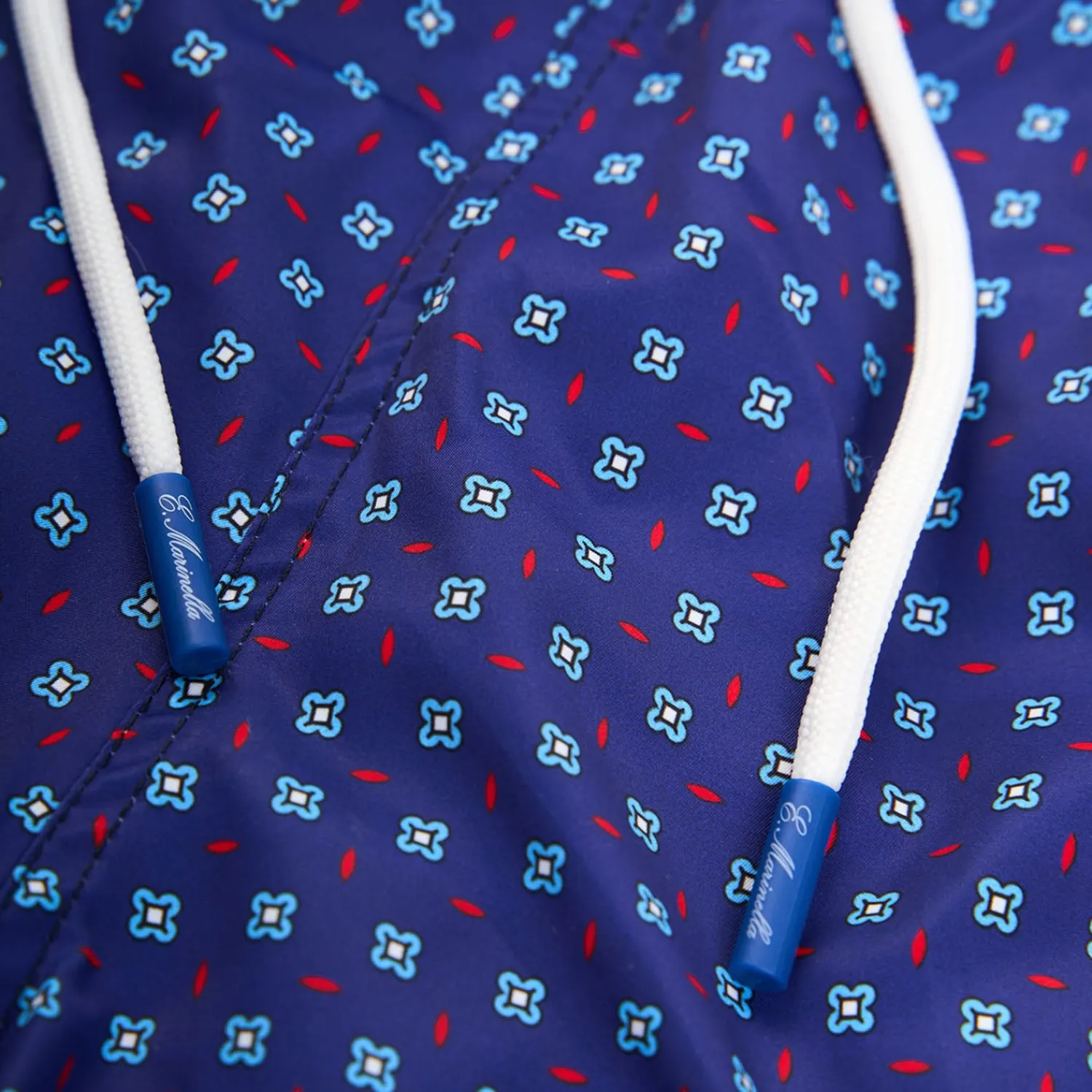 E.Marinella Costumi Da Uomo|COSTUME DA BAGNO BLU SCURO Macrofantasia fiore