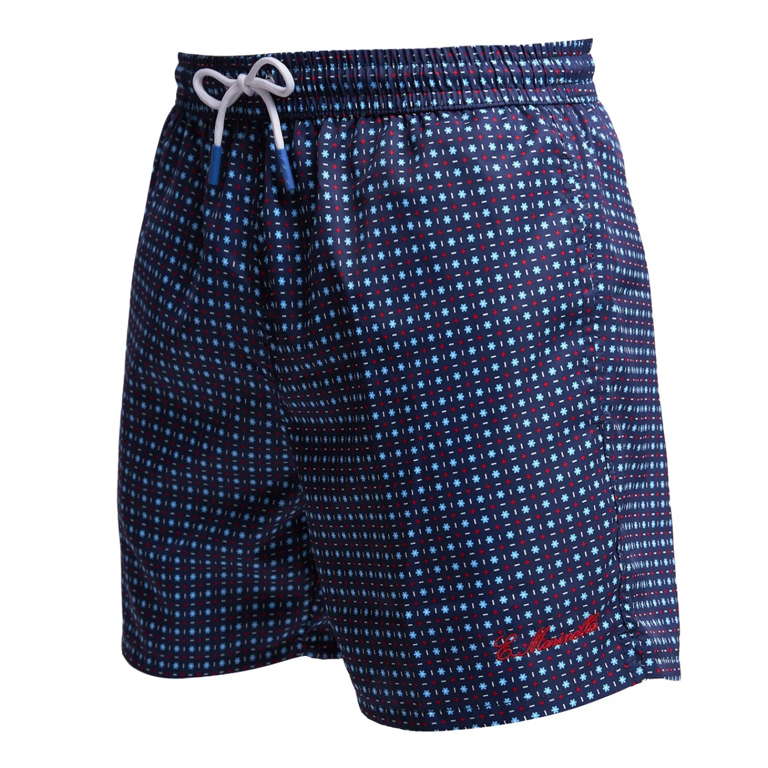 E.Marinella Costumi Da Uomo|COSTUME DA BAGNO BLU SCURO Microfantasia fiore