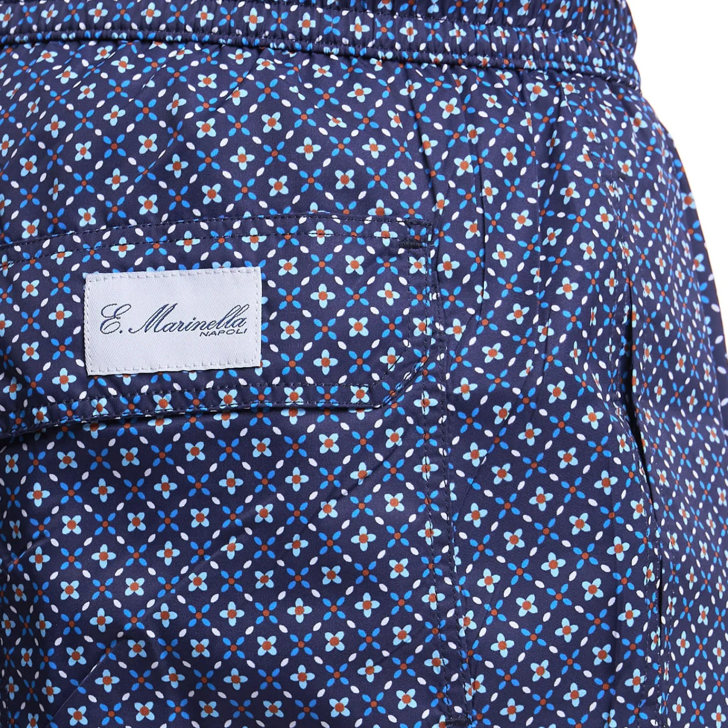 E.Marinella Costumi Da Uomo|COSTUME DA BAGNO BLU SCURO Microfantasia fiore
