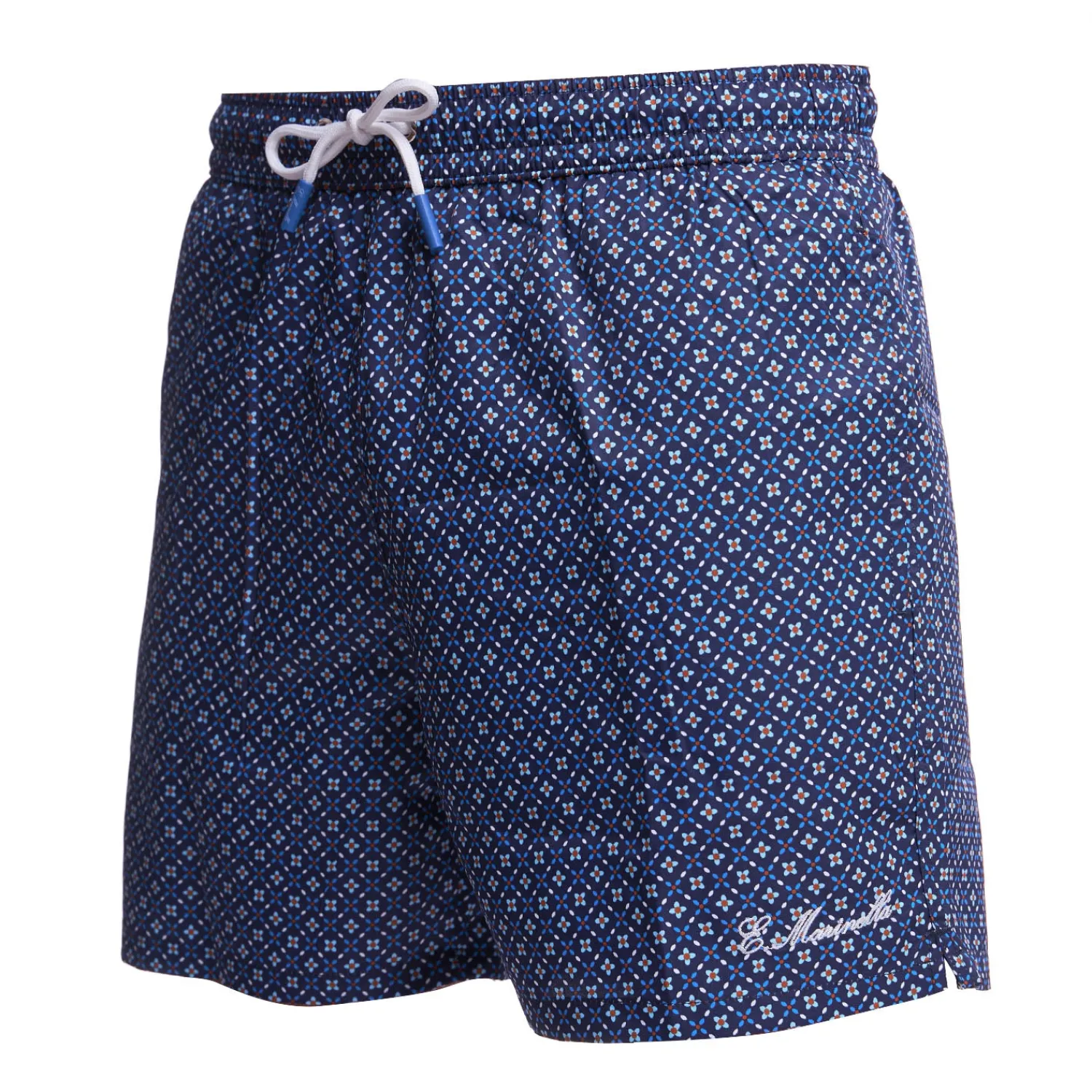 E.Marinella Costumi Da Uomo|COSTUME DA BAGNO BLU SCURO Microfantasia fiore
