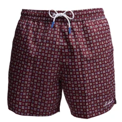 E.Marinella Costumi Da Uomo|COSTUME DA BAGNO BORDEAUX Microfantasia fiore