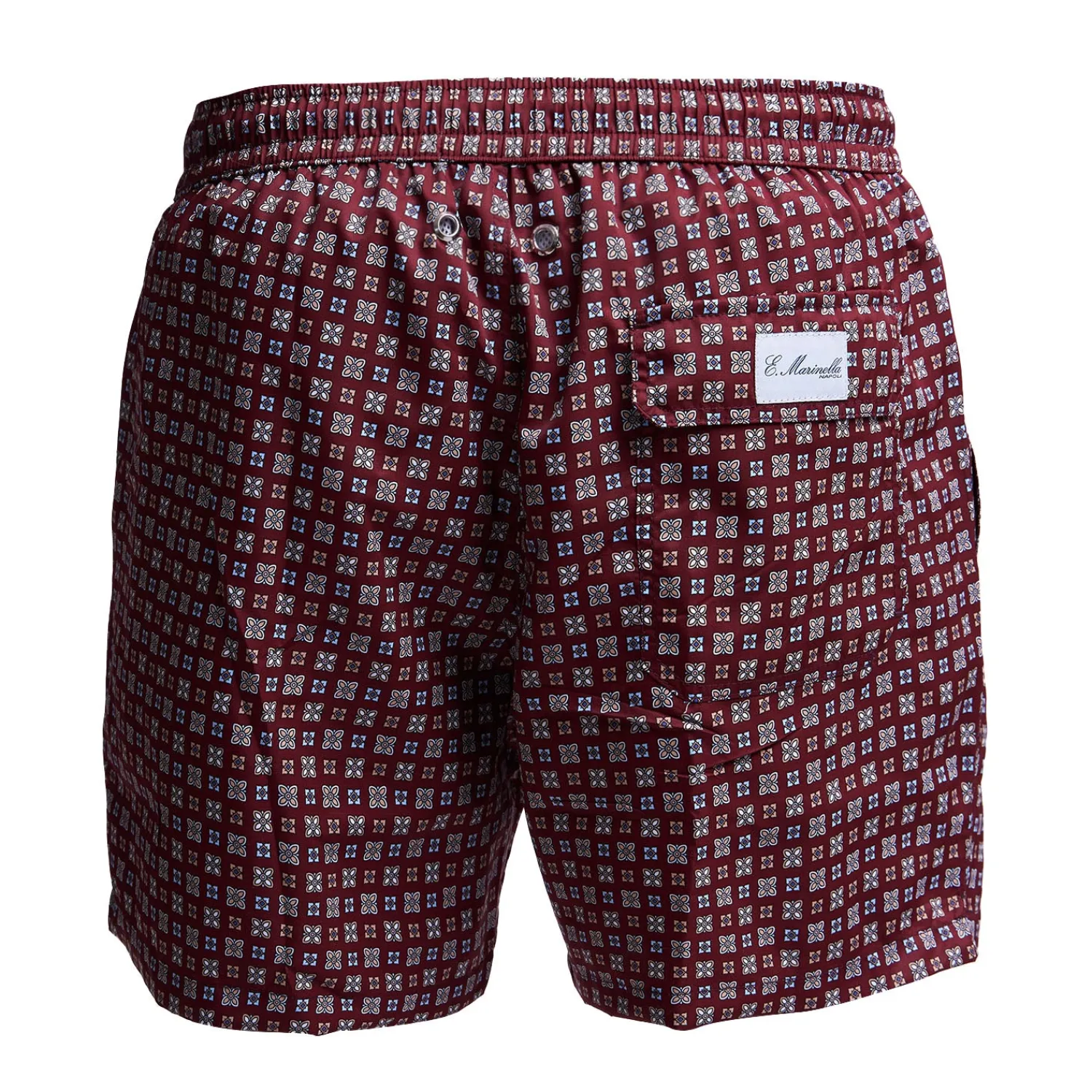 E.Marinella Costumi Da Uomo|COSTUME DA BAGNO BORDEAUX Microfantasia fiore
