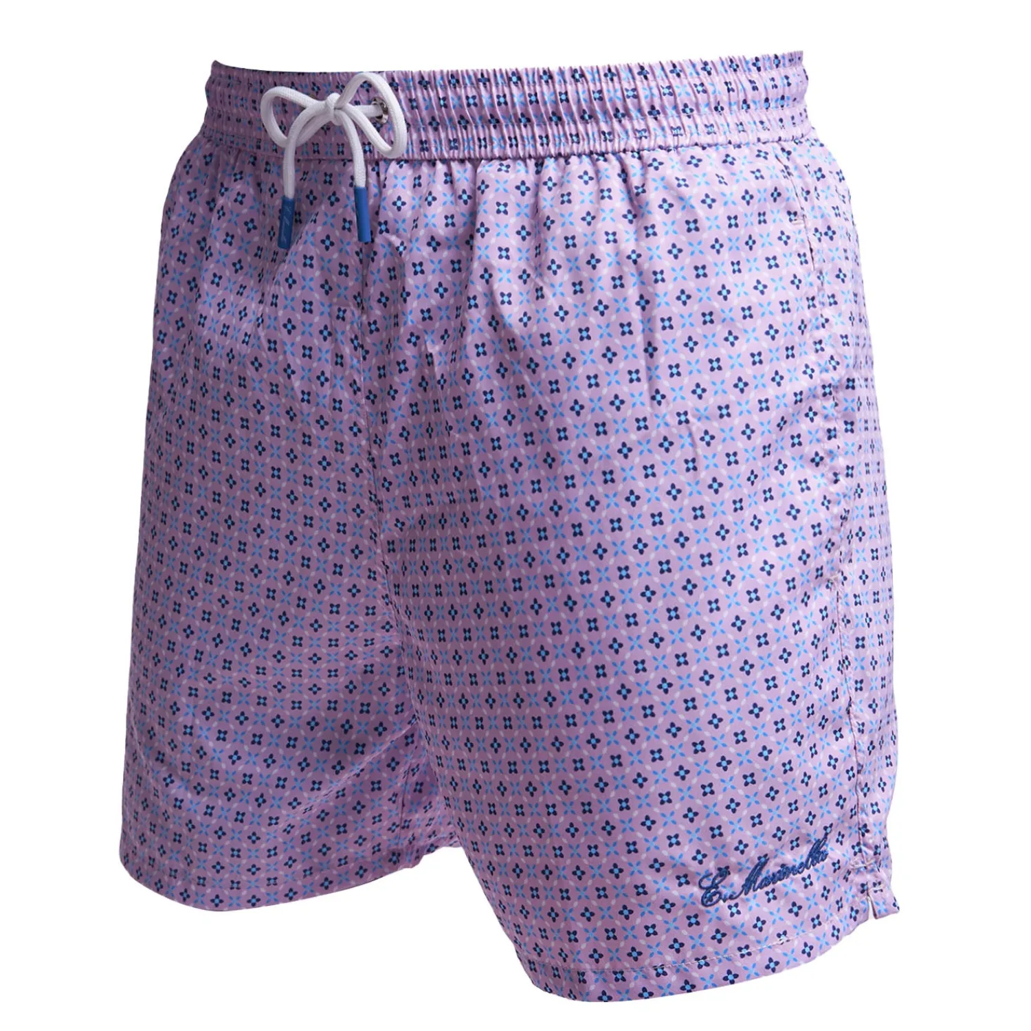 E.Marinella Costumi Da Uomo|COSTUME DA BAGNO ROSA Microfantasia fiore