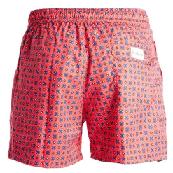 E.Marinella Costumi Da Uomo|COSTUME DA BAGNO ROSSO Macrofantasia fiore