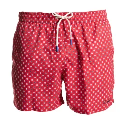 E.Marinella Costumi Da Uomo|COSTUME DA BAGNO ROSSO Macrofantasia fiore
