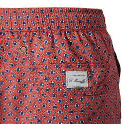 E.Marinella Costumi Da Uomo|COSTUME DA BAGNO ROSSO Microfantasia fiore