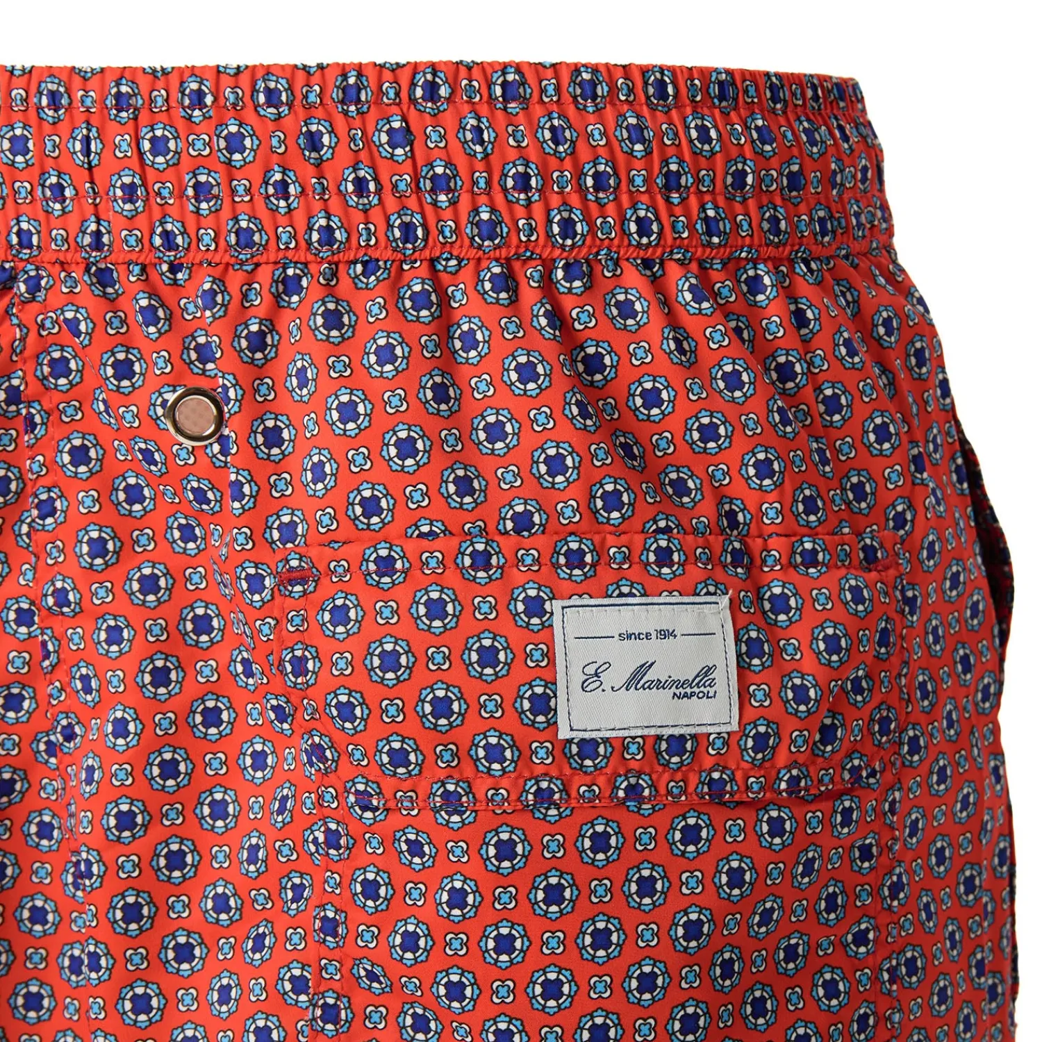 E.Marinella Costumi Da Uomo|COSTUME DA BAGNO ROSSO Microfantasia fiore