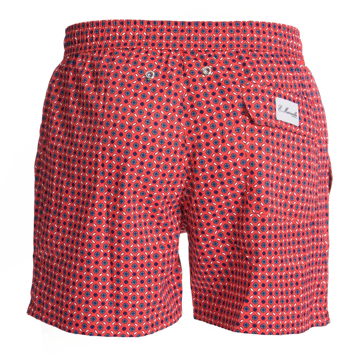 E.Marinella Costumi Da Uomo|COSTUME DA BAGNO ROSSO Microfantasia fiore