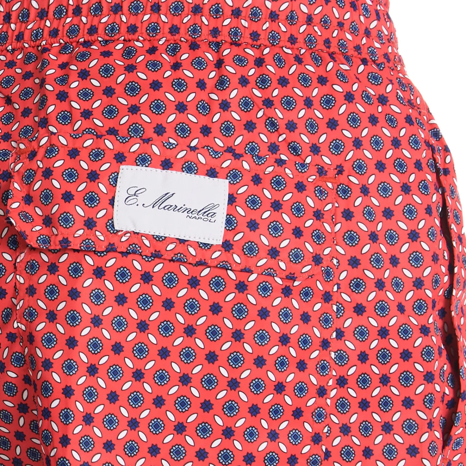 E.Marinella Costumi Da Uomo|COSTUME DA BAGNO ROSSO Microfantasia fiore