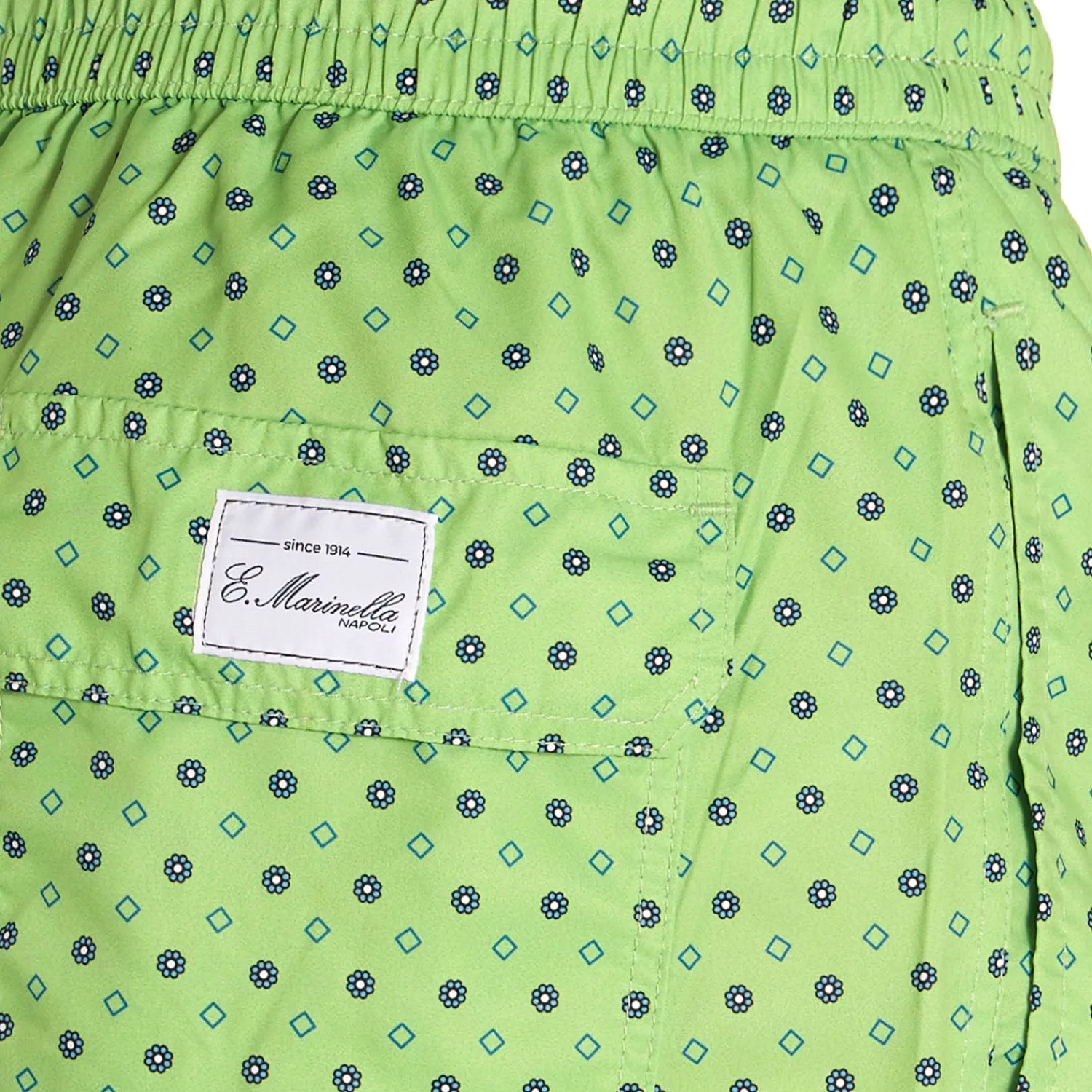 E.Marinella Costumi Da Uomo|COSTUME DA BAGNO VERDE CHIARO Macrofantasia fiore