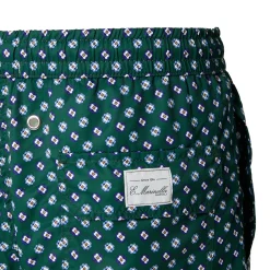 E.Marinella Costumi Da Uomo|COSTUME DA BAGNO VERDE SCURO Microfantasia fiore