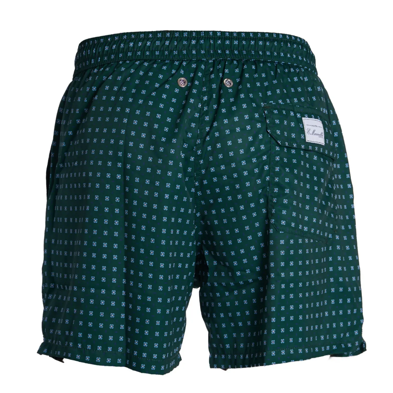 E.Marinella Costumi Da Uomo|COSTUME DA BAGNO VERDE SCURO Macrofantasia fiore
