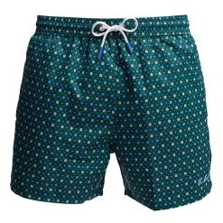 E.Marinella Costumi Da Uomo|COSTUME DA BAGNO VERDE SCURO Microfantasia fiore