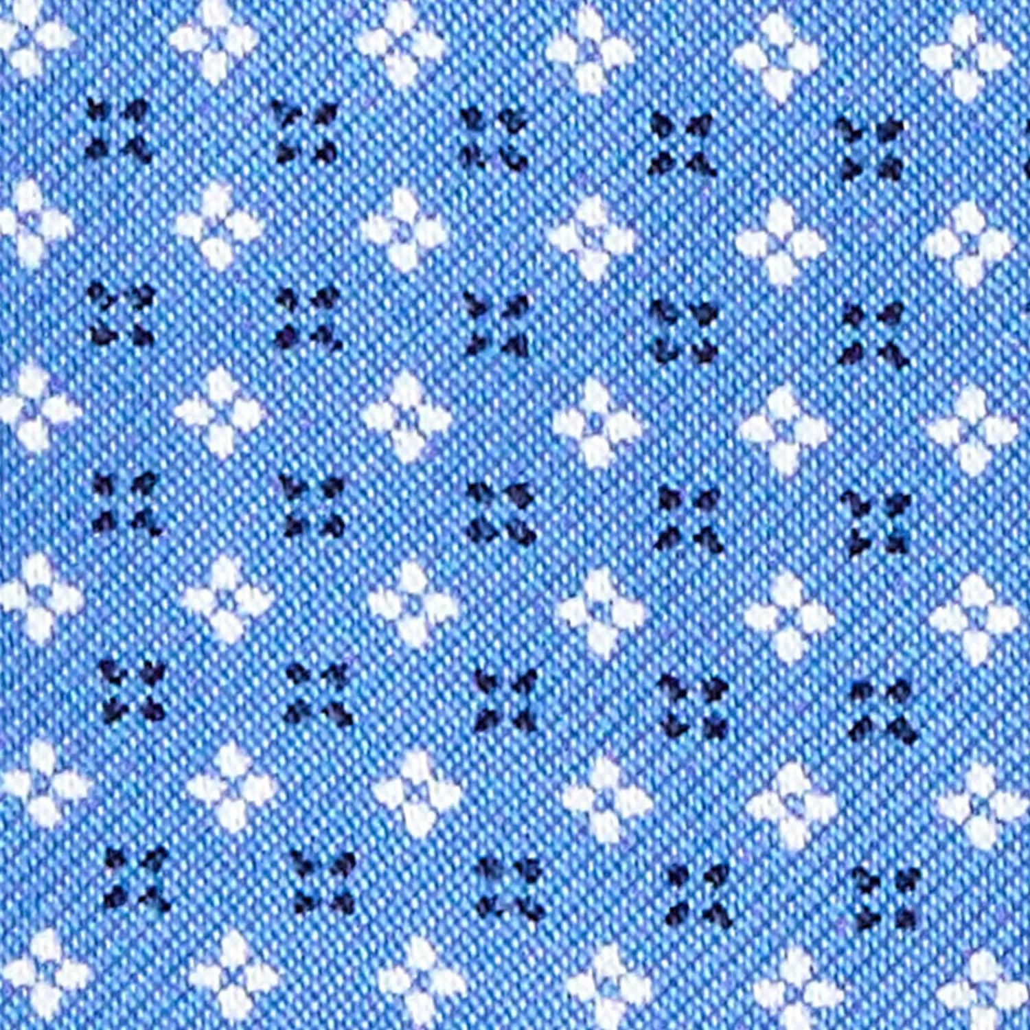 E.Marinella Ascot|CRAVATTA ASCOT IN SETA BLUETTE Microfantasia fiore