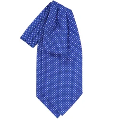 E.Marinella Ascot|CRAVATTA ASCOT IN SETA BLUETTE Microfantasia fiore