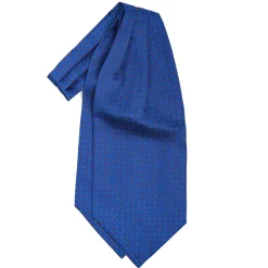 E.Marinella Ascot|CRAVATTA ASCOT IN SETA BLUETTE Microfantasia fiore