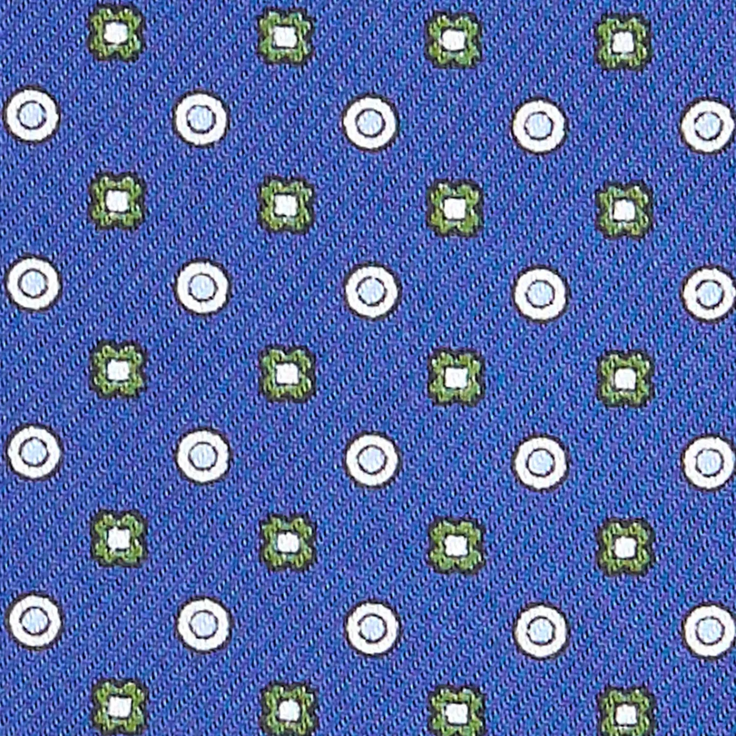 E.Marinella Ascot|CRAVATTA ASCOT IN SETA BLU Microfantasia fiore
