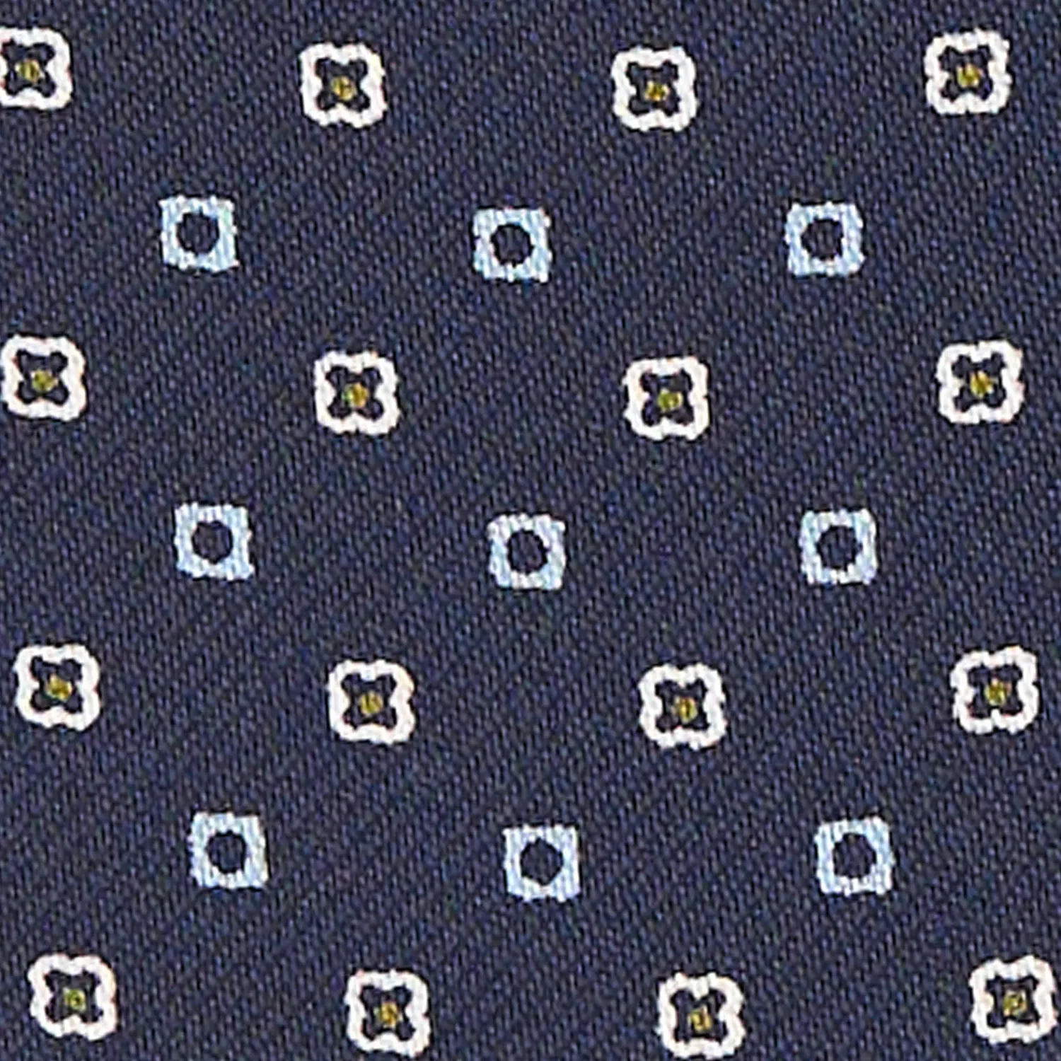 E.Marinella Ascot|CRAVATTA ASCOT IN SETA BLU SCURO Microfantasia fiore