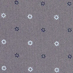 E.Marinella Ascot|CRAVATTA ASCOT IN SETA GRIGIO SCURO Microfantasia fiore