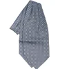 E.Marinella Ascot|CRAVATTA ASCOT IN SETA GRIGIO SCURO Microfantasia fiore