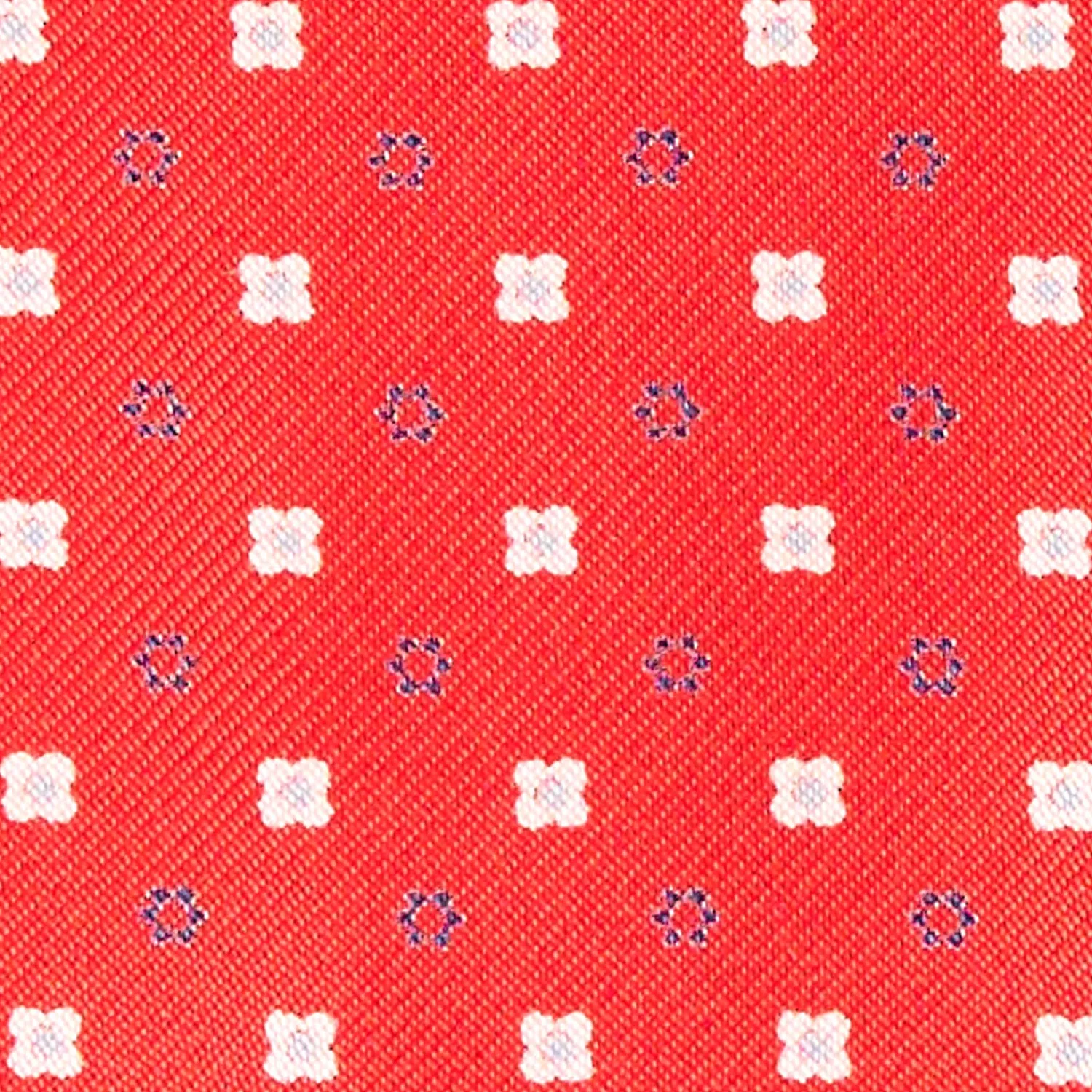 E.Marinella Ascot|CRAVATTA ASCOT IN SETA ROSSO Microfantasia fiore