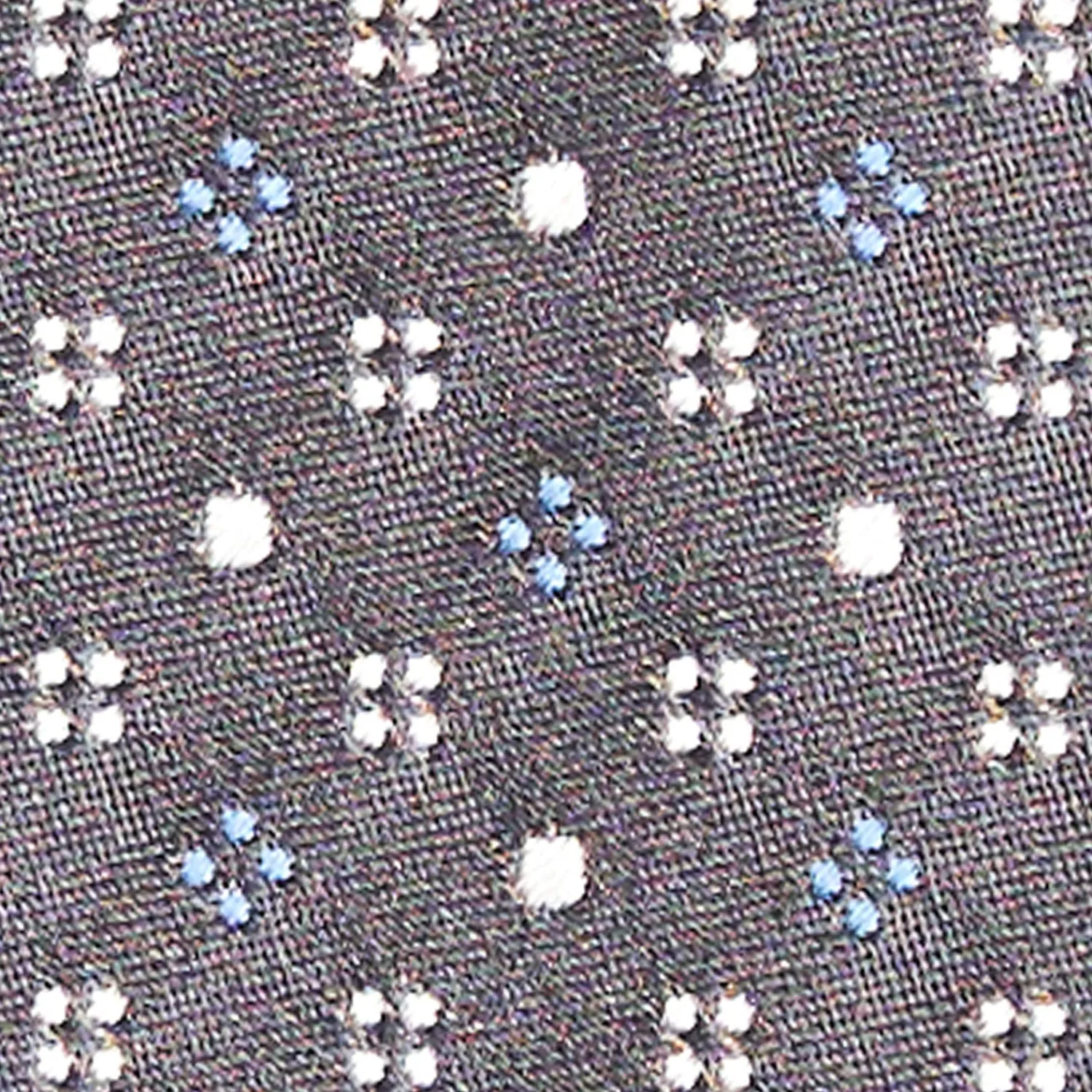 E.Marinella CRAVATTE|Cravatte Cerimonia In Raso Di Seta|CRAVATTA CERIMONIA IN RASO DI SETA GRIGIO SCURO Microfantasia geometrica