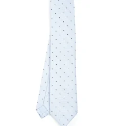 E.Marinella CRAVATTE|Cravatte In Seta Jacquard|CRAVATTA CERIMONIA IN SETA JACQUARD AZZURRA Pois