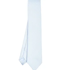 E.Marinella CRAVATTE|Cravatte In Seta Jacquard|CRAVATTA CERIMONIA IN SETA JACQUARD AZZURRA Microfantasia geometrica