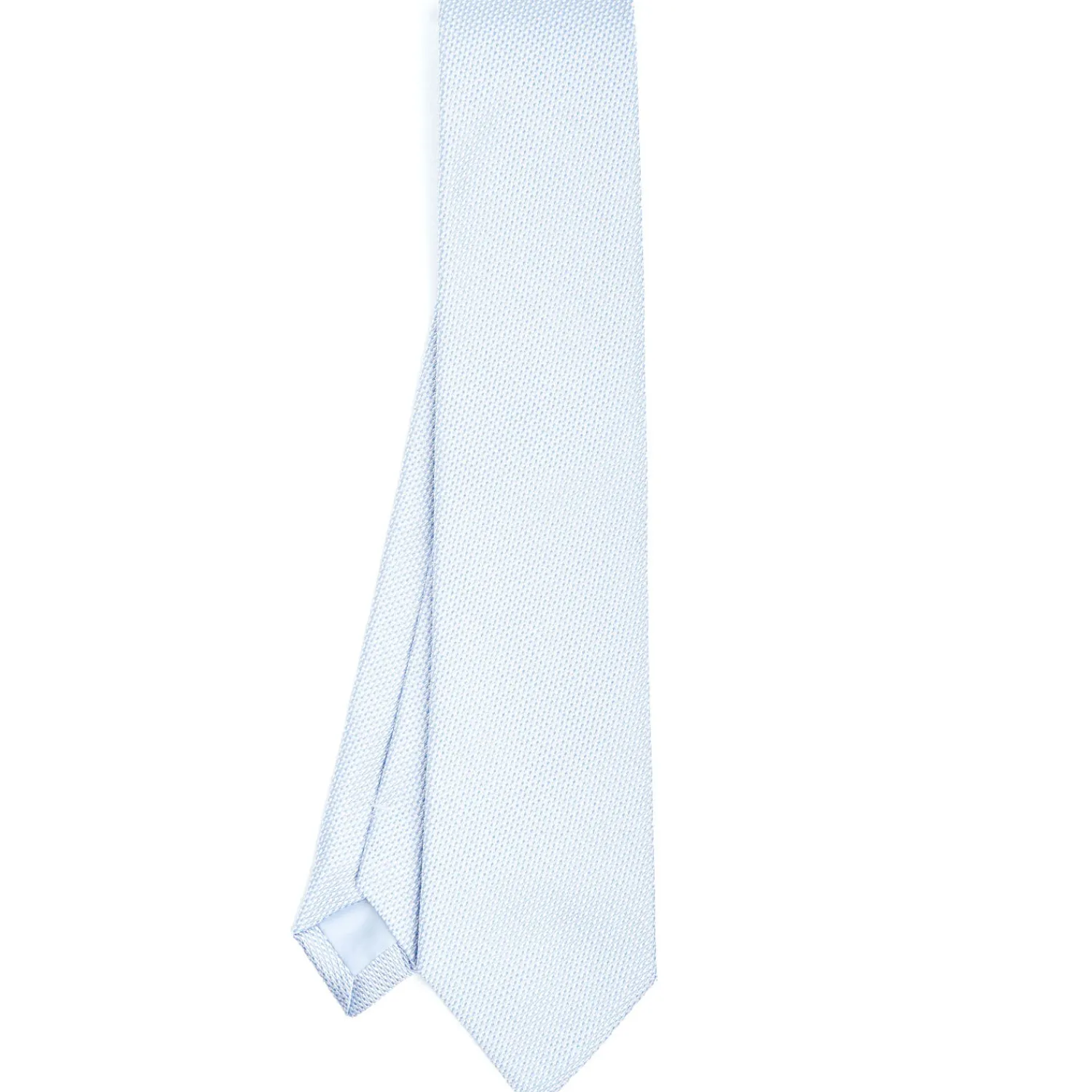 E.Marinella CRAVATTE|Cravatte In Seta Jacquard|CRAVATTA CERIMONIA IN SETA JACQUARD AZZURRA Microfantasia geometrica