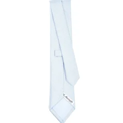 E.Marinella CRAVATTE|Cravatte In Seta Jacquard|CRAVATTA CERIMONIA IN SETA JACQUARD AZZURRA Microfantasia geometrica