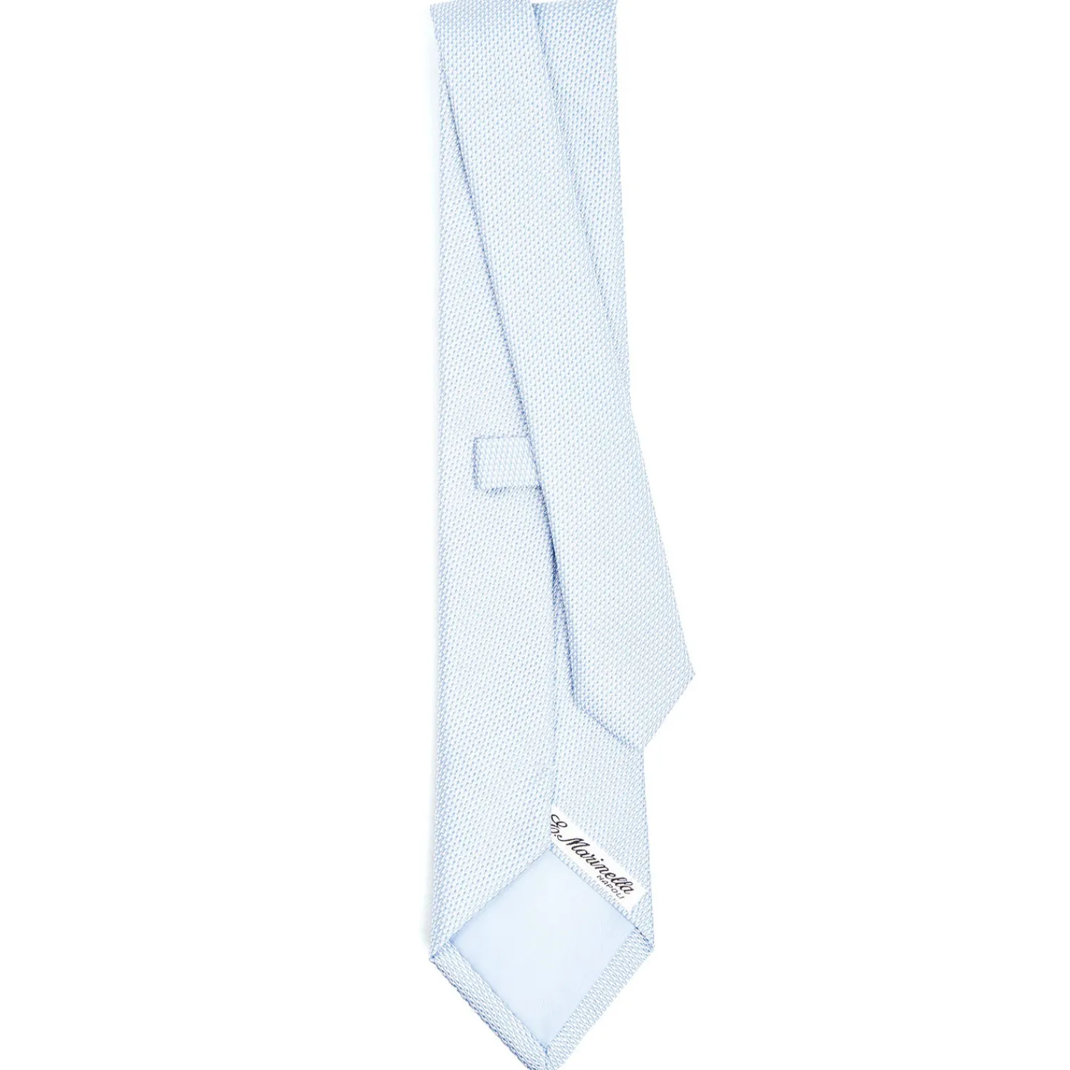 E.Marinella CRAVATTE|Cravatte In Seta Jacquard|CRAVATTA CERIMONIA IN SETA JACQUARD AZZURRA Microfantasia geometrica