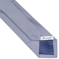 E.Marinella CRAVATTE|Cravatte In Seta Jacquard|CRAVATTA CERIMONIA IN SETA JACQUARD BLU Microfantasia geometrica