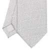 E.Marinella CRAVATTE|Cravatte In Seta Jacquard|CRAVATTA CERIMONIA IN SETA JACQUARD GRIGIO CHIARO Microfantasia geometrica
