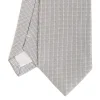 E.Marinella CRAVATTE|Cravatte In Seta Jacquard|CRAVATTA CERIMONIA IN SETA JACQUARD GRIGIO CHIARO Microfantasia geometrica