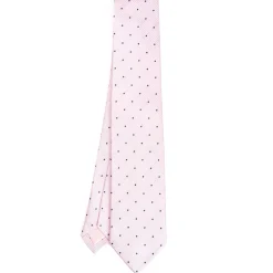 E.Marinella CRAVATTE|CRAVATTA CERIMONIA IN SETA JACQUARD ROSA Pois