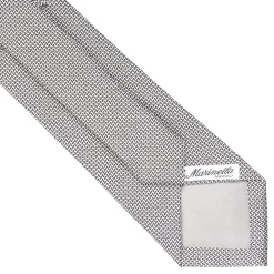 E.Marinella CRAVATTE|Cravatte In Seta Jacquard|CRAVATTA CERIMONIA IN SETA JACQUARD GRIGIO CHIARO Microfantasia geometrica