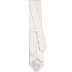 E.Marinella CRAVATTE|Cravatte In Seta Jacquard|CRAVATTA CERIMONIA IN SETA JACQUARD GRIGIO CHIARO Microfantasia geometrica
